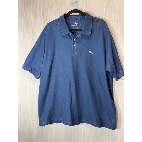 Tommy Bahama Other - Tommy Bahama Mens XL Emfielder Supima Cotton Blue Short Sleeve Polo Shirt